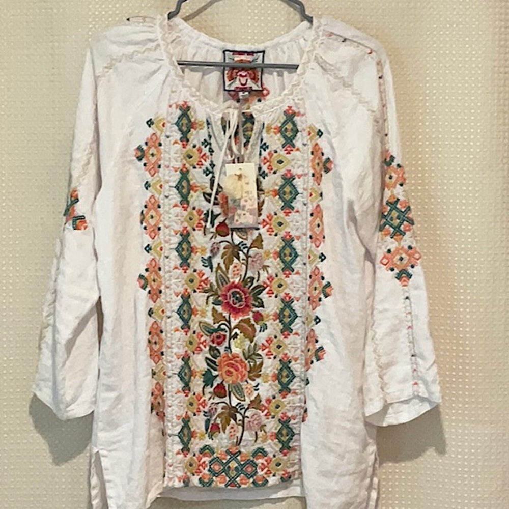 Johnny WAS linen blouse